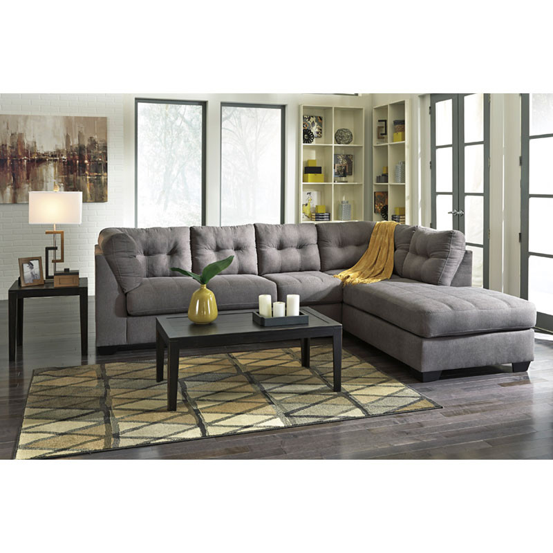 Ashley Maier Charcoal Rent To Own Sectional Reclining Sets